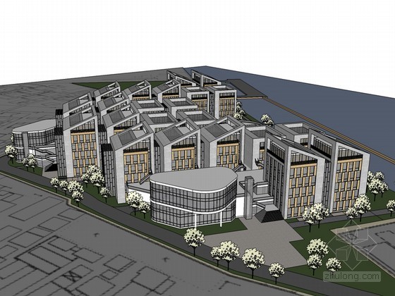 经济园区方案资料下载-经济园区SketchUp模型下载