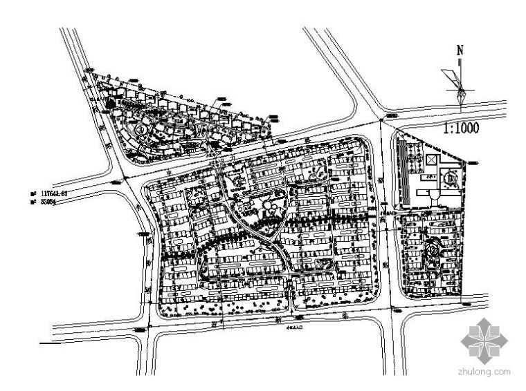 松雅安置小区总体规划图资料下载-某安置小区总体规划图