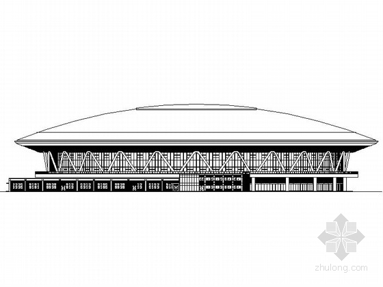 体育场馆建筑设计方案图资料下载-[北京]三层自行车馆建筑设计方案图