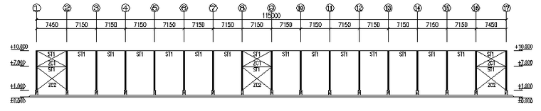 深圳某公司钢门式刚架结构厂房工程（CAD，11张）_5