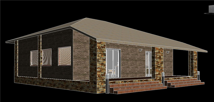 BIM模型-revit模型-独栋单层小别墅模型-003