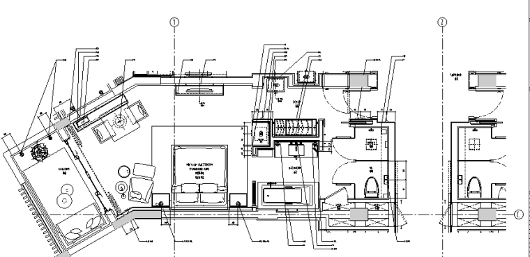金茂崇明凯悦样板房设计施工图（附效果图）-电气平面图
