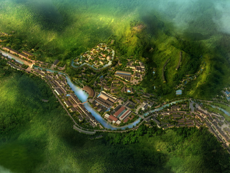 新中式小镇概念规划资料下载-[浙江]龙游中国青瓷小镇概念性规划方案