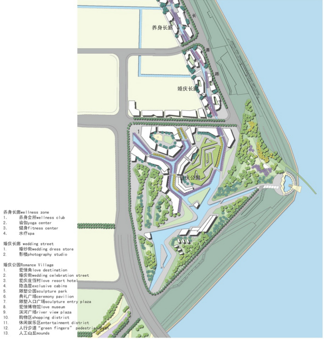 [湖南]长沙市芙蓉区浏阳河休闲带概念性规划及城市设计（滨水，休闲）B-5 婚庆公园