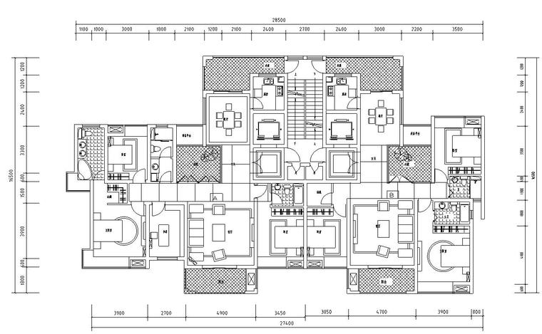 [广东]知名地产置地住宅居住区建筑方案文本（PDF+CAD）-高层1T2户型