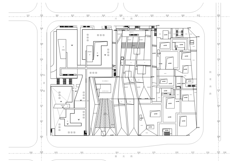 [深圳]单层知名地产小清新风格住宅及公建用地规划建筑设计方案文本-单层知名地产小清新风格住宅及公建用地规划建筑平面图