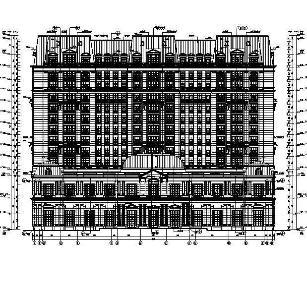 [福建]酒店施工图（建筑结构水电暖16年审查合格终板）