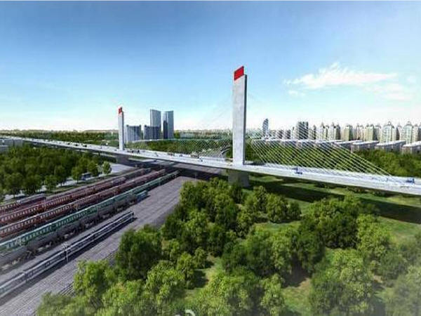 竖向转体单塔斜拉桥资料下载-世界最大规模转体斜拉桥开建，跨越21条铁路线