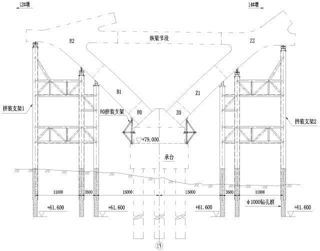 上承式拱桥施工工法资料下载-钢-混V型钢构墩施工工法，万一哪天用上了呢？