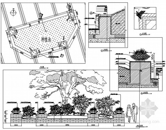 花池池详图资料下载-大花池做法详图