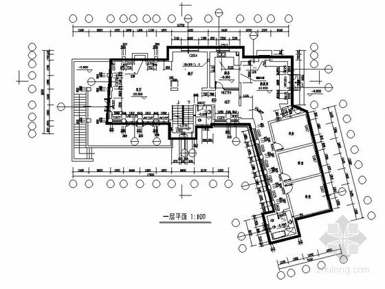 [杭州]某森林住宅区二层独栋别墅建筑方案图-平面 