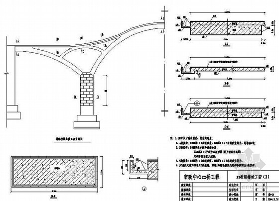 铝板装饰圆柱详图资料下载-市政拱桥装饰结点详图设计