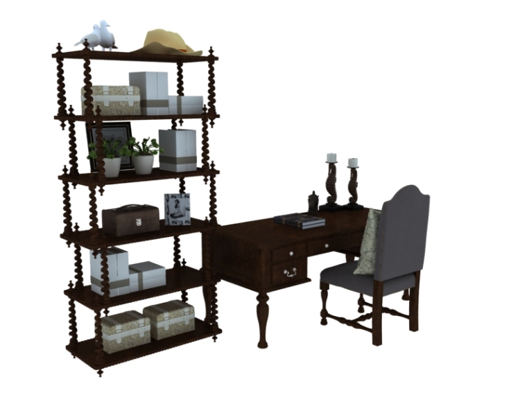 优雅现代的欧式家具资料下载-欧式家具3D模型下载