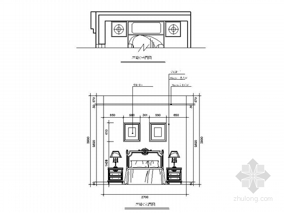 [内蒙古]轻奢欧式三居室室内样板间施工图（含实景照片）-轻奢欧式三居室室内样板间施工图（含实景照片）立面图