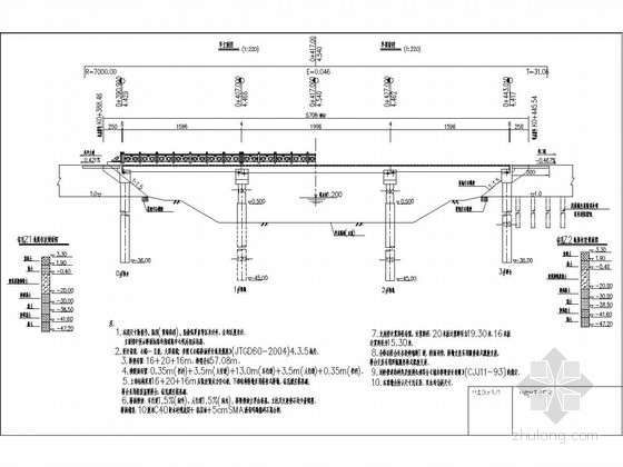 桩柱式桥台盖梁施工方案资料下载-后张法预应力混凝土空心板桥施工图设计（桩接盖梁桥台）