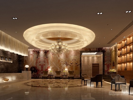 酒店大堂3D模型资料下载-国际酒店大堂3d模型下载