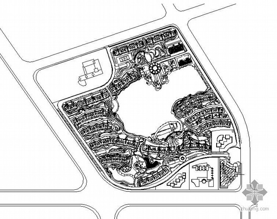 庄园小区景观设计施工图资料下载-天津小区景观设计施工图