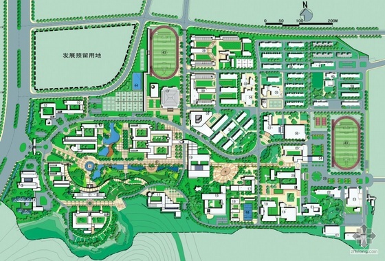 大学规划设方案资料下载-江苏大学中心校区规划方案