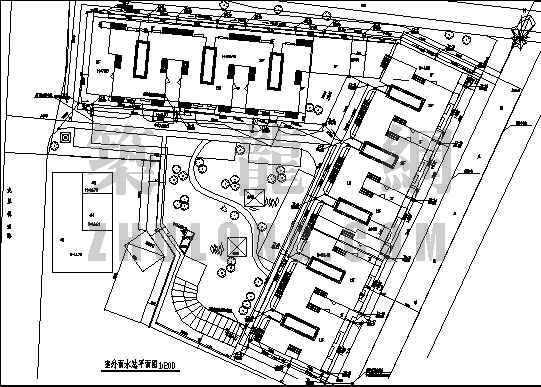 小区给排水总平面图资料下载-四川某小区室外给排水总平面图