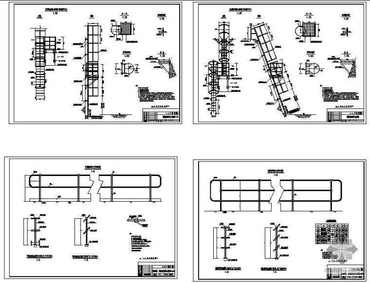 钢爬梯建筑图资料下载-某设计院的钢爬梯、钢栏杆结构详图