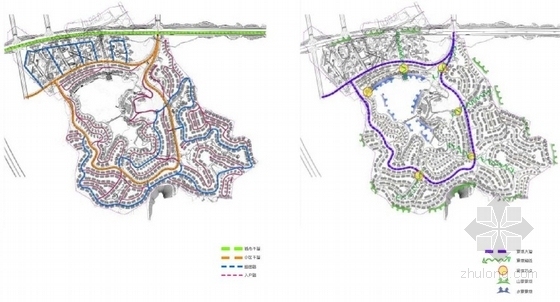 [广东]欧式风格住宅区规划及单体设计方案文本-住宅区分析图