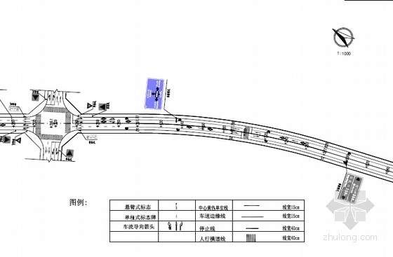 [湖南]城市支路整套施工图设计131页（道排 交通   绿化）-交通组织图