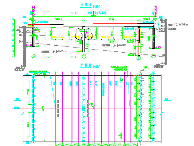 河北上跨多线铁路箱梁桥投资审计上报资料全套（方案，施组，竣工图，各种工程量表）-上跨铁路桥型布置图