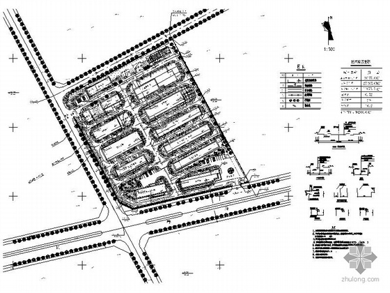 工厂改建规划文本资料下载-某工厂总平面规划图