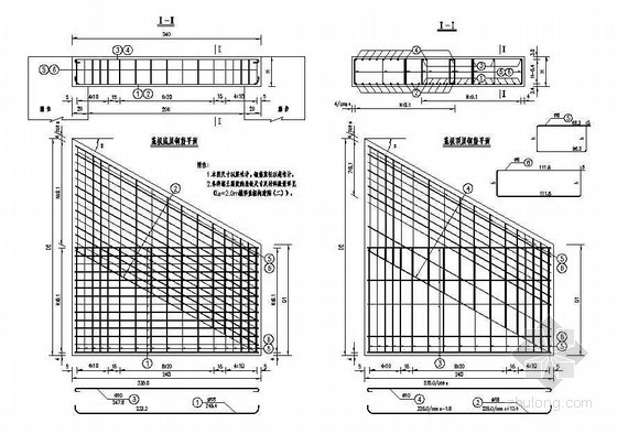 填土1m高盖板涵资料下载-高填土盖板涵梯形盖板构造节点详图设计
