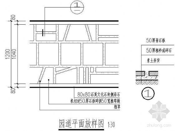 园路总平面图资料下载-园路平面放样图 2