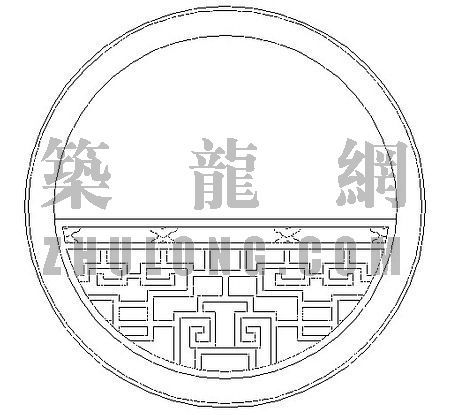 中式门连窗cad资料下载-中式窗017