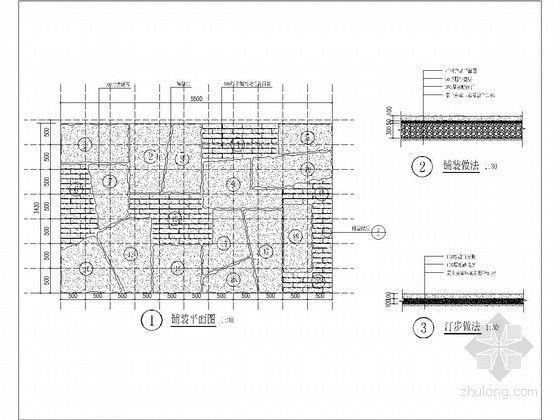 铺装详图DWG资料下载-庭院铺装做法详图