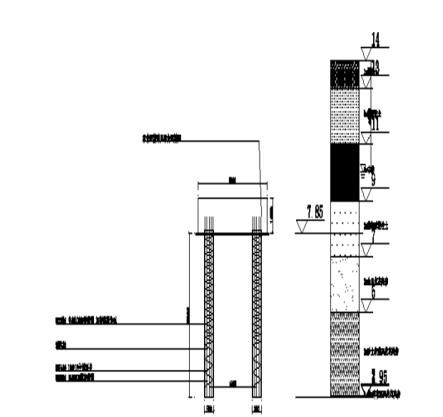 中天建设石狮国工程塔吊基础方案-基础立面图