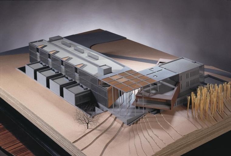 科技展览展示馆资料下载-[广东]东莞松山湖科技产业园图书馆建筑模型