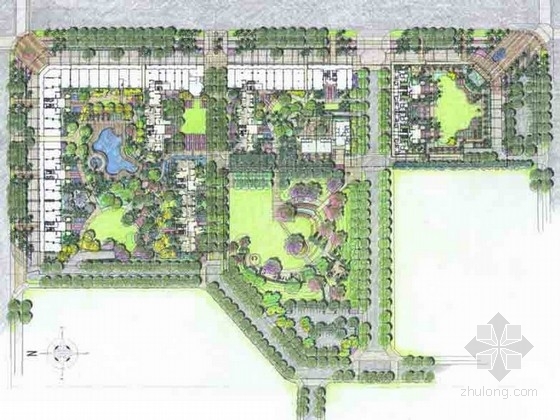 小区景观水池资料下载-[深圳]生态宜居型住宅小区景观规划设计方案