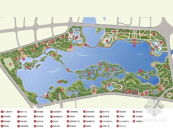 滨水设计岸线设计资料下载-[福建]闽台文化都市滨水中央公园景观规划设计方案
