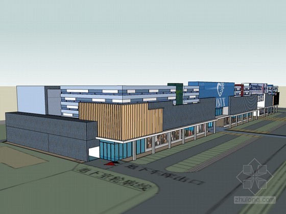 大型购物超市方案资料下载-大型超市SketchUp模型下载