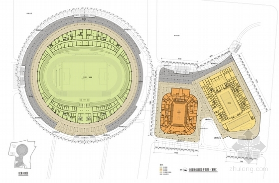 [甘肃]大型体育馆建筑项目设计方案文本-大型体育馆建筑项目设计方案平面图