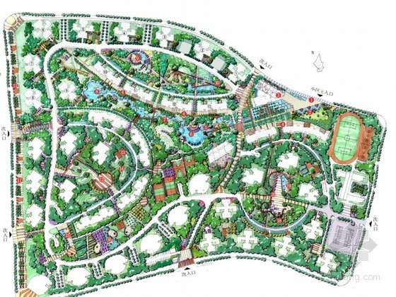 重庆小区景观方案资料下载-[重庆]公园式住宅小区景观方案设计