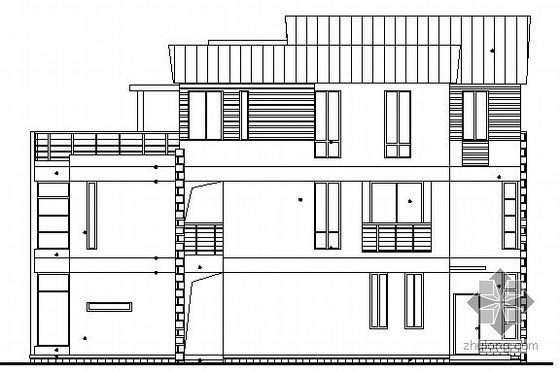 广西建筑施工图纸资料下载-[广西]某市某小区A型三层别墅建筑施工图