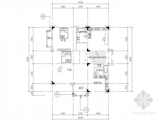 别墅坡屋顶结构设计图资料下载-三层框架坡屋顶别墅结构施工图(含建施)