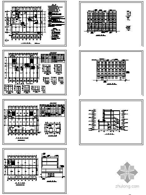 办公楼建筑结构标书资料下载-某五层框架办公楼建筑结构图