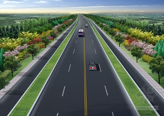 市政交通工程交通标线资料下载-[山东]道路绿化及交通标线工程预算书
