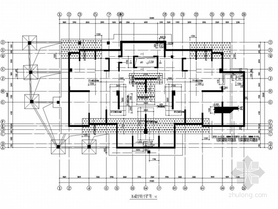 高层平筏板基础资料下载-[64米]22层剪力墙结构住宅楼结构图（筏板基础）