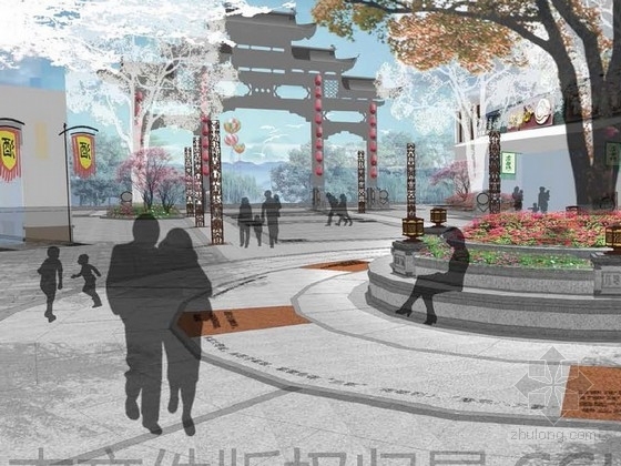 四川古镇街区规划资料下载-[四川]城市文化商业街区景观规划设计方案