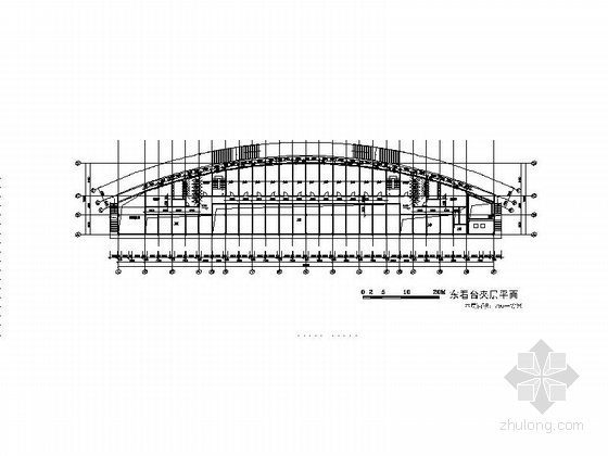 [南京]现代大学主体育场建筑设计扩初（知名设计院）-现代大学主体育场平面图