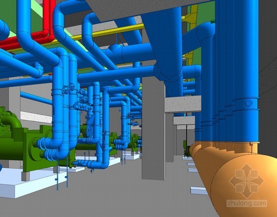 电制冷机房设计资料下载-[上海]综合体地下冷冻机房BIM施工方案