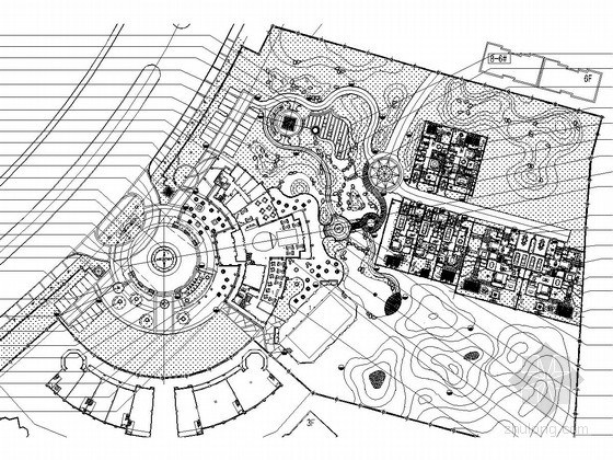 自然式驳岸CAD资料下载-[沈阳]自然式商业示范区及别墅区景观设计施工图