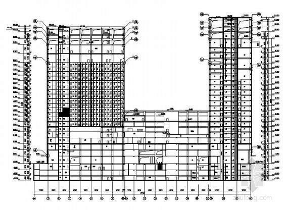 [深圳]某二十二层商业综合体建筑施工图（99.65米）- 