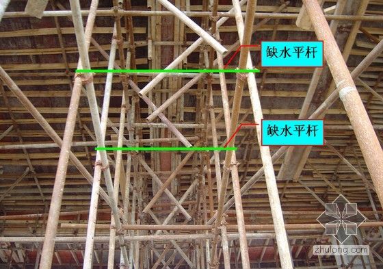 建筑工程模板安全管理培训讲义PPT（附图丰富 81页）-缺水平杆